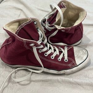 Converse Burgundy High-Top Sneakers